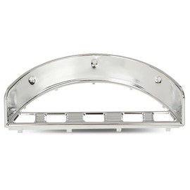 DOTCOM Dash Instrument Bezel Chrome Compatible with 1956 Ford F100 F250 F350 F-Series Pickup Truck Silver Dash Instrument Bezel