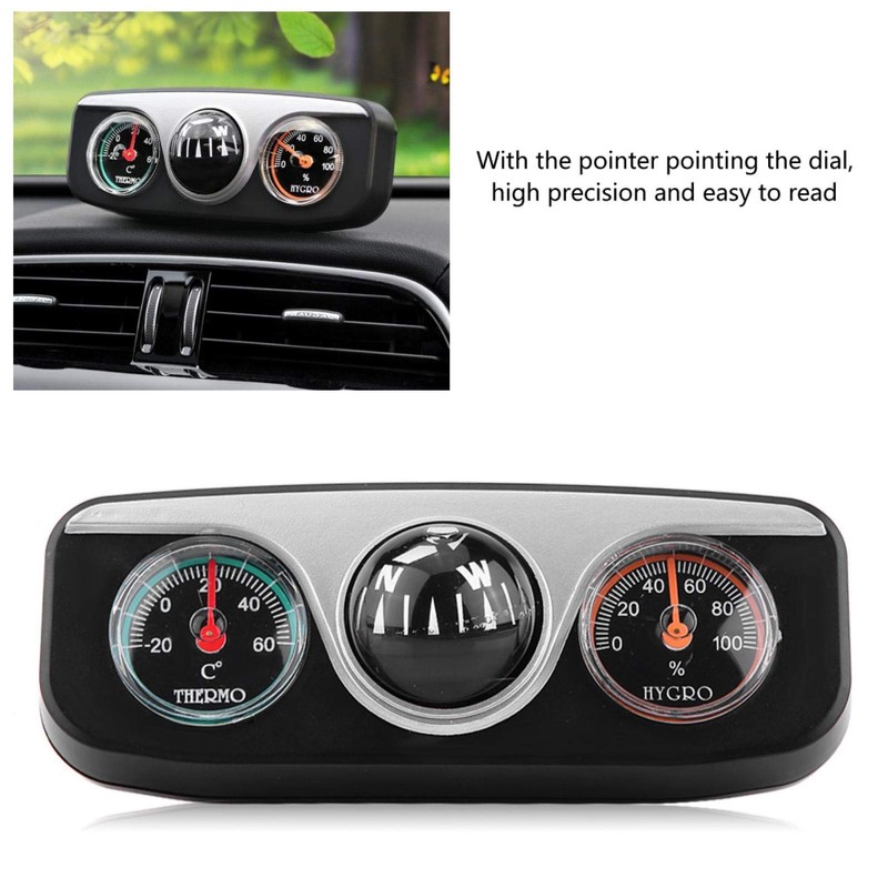 Multifunctional Compass, Dash Mount Compass, 3 in 1 Car Truck