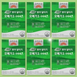 Sellerhub 고려은단 식물성 퓨어 알티지 오메가3 기억력 플러스 60정 x 6박스 (S35776103) Korea Eundan Plant-Based Pure RTG Omega-3 Memory Plus 60 Tablets x 6 Boxes (S35776103)