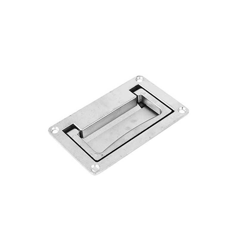 sourcing map Cupboard Door 11x7cm Metal Recessed Flush Sliding Carry
