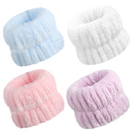 LOMIMOS 8PCS Wrist Spa Wristband, Absorbent Microfiber Wrist Wash Towel Band Sweatband Washband for Washing Face Women Girls Prevent Liquid from Spilling Down Your Arms