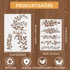 Foyods Pack of 4 Stencils Painting, A4 Size, Reusable Grapevine