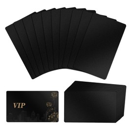 LIGHTONLY 200 Pcs Metal Business Card Blanks, Black Laser Engraving Blanks for CNC Engraver, 3.38 x 2.12 Inches, 0.01 Inch Thick – Ideal for Custom Metal Business Cards