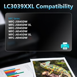 LC3039XXL Ultra High Yield Ink Cartridges Replacement for Brother LC3039