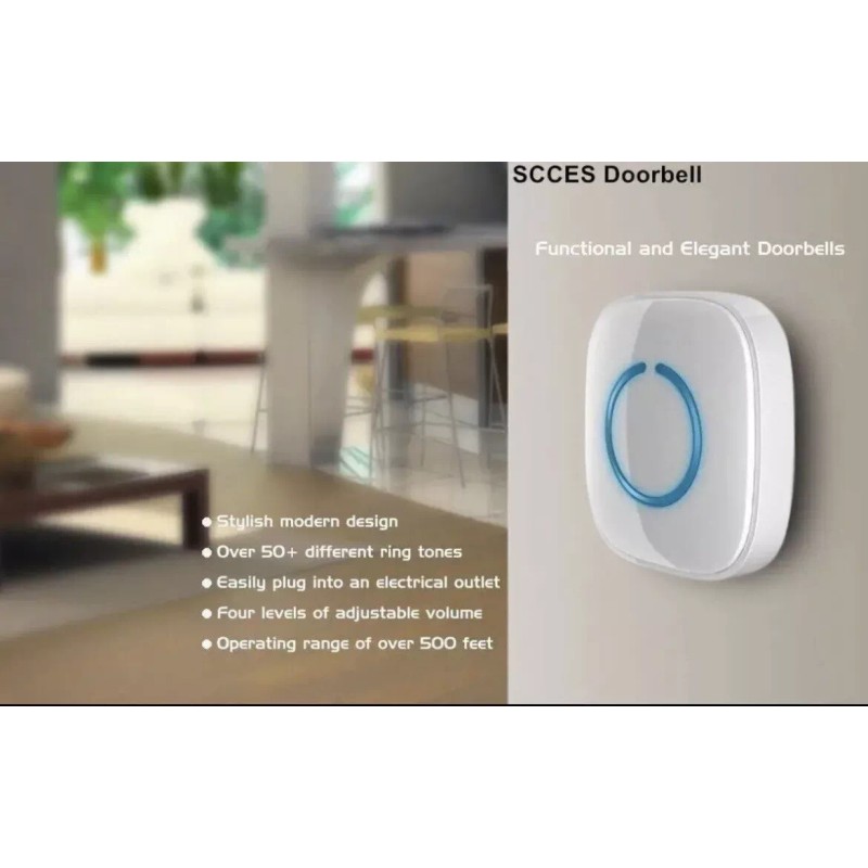SadoTech Wireless Doorbells For Home - Adjustable Volume With 52
