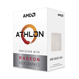 AMD YD3000C6FHBOX Procesador Athlon 3000G, 3.5GHz 4Mb Cache 2-Core/4-Thread Socket AM4 Gráficos Radeon Vega 3, Mediano, Blanco