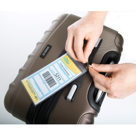 HOPEVILLE Luggage Tags and Extendable Lanyard Lenyards for Cruises, Pack of 4 Heavy Duty Waterproof PVC Luggage Tags with Metal Ring and 2 Pieces High Quality Lenyards for Cabin Card