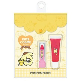 Pompompurin [Kids Cosmetics] Lip & Lip Gloss Set/Red & Red Sanrio