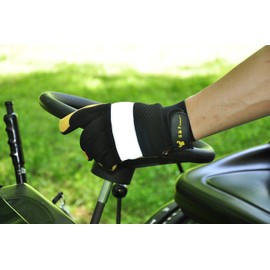 G & F 1091L Dark Owl High Visibility Reflective Performance Mechanics Work Gloves, Driving Gloves, Men's Large