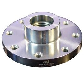 Easy Wood Tools 4-1/2" Diameter x 1-1/4" - 8 TPI (F645) Bright Aluminum Faceplate