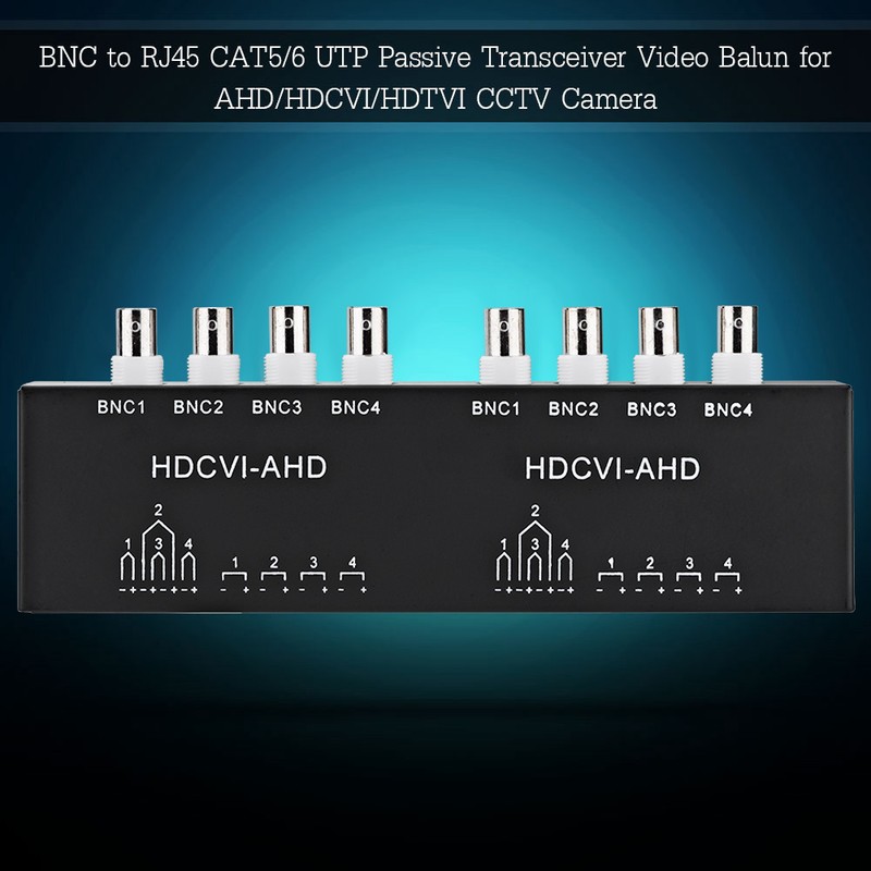 BNC to RJ45 CAT5/6 UTP Passive Transceiver Video Balun for