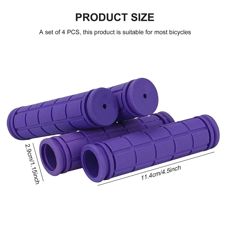 Bicycle Handlebar Grips - Colorful Rubber Mushroom Grips for BMX/MTB