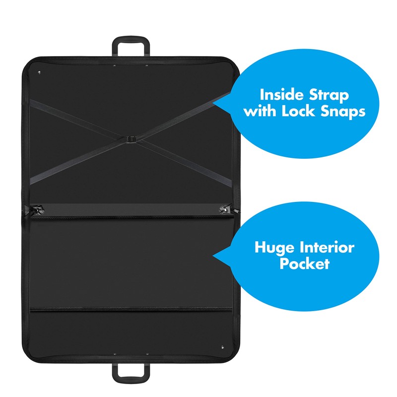 Vantasii Black Art Portfolio Case Artist Carrying Case Artist Portfolios