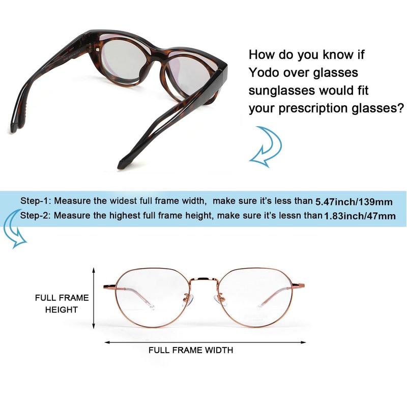 yodo Fit Over Glasses Sunglasses with Polarized Lenses for Men