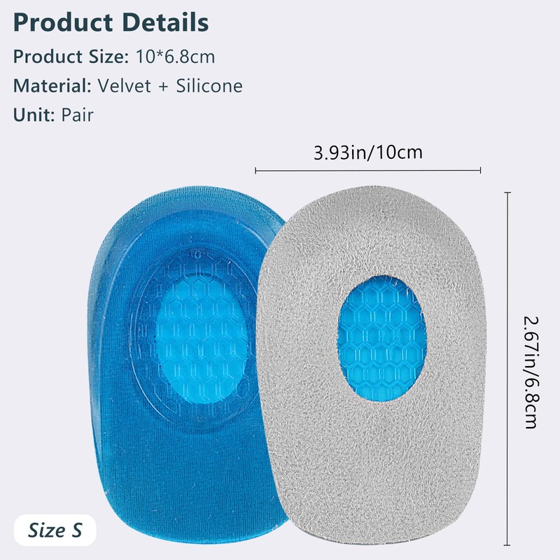 Heel Cushions with Massaging Gel Technology - All-Day Shock Absorption