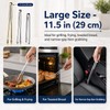 Foyohaven Stainless Steel Kitchen Tongs Set of 3, 6-11.5in Non-Slip