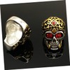 FOMIYES Men Ring Finger Rings Skeleton The Ring Punk Ring