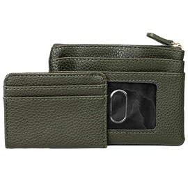 Julia Buxton Solid Pebble Vegan Leather Lg ID Coin Case