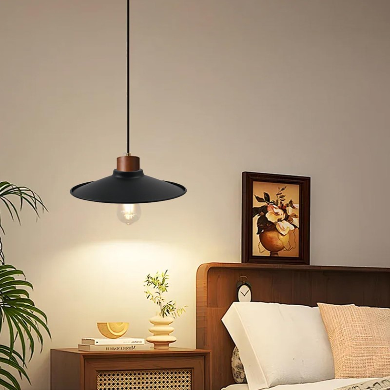 Crapyt 2 Pcs 8.66" Metal Cone Lamp Shades Iron Lampshade
