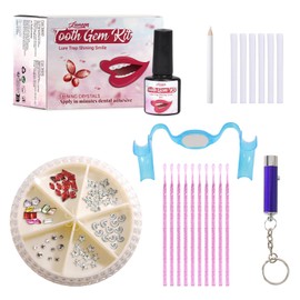 Homirty Tooth Gemstone Set, Tooth Gem Kit, Tooth Jewellery, Tooth Stones Set, Jewellery Accessories for Tooth, Tartar Jewellery, DIY Tooth Decoration, Tooth Crystal for Tooth Jewellery Party