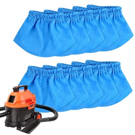 10 Pack VRC2 Cloth Filter Compatible with Vacmaster 1.5 to 3.2 Gallon Wet/Dry Vacuums, Also fit for Armor All AA155 AA256 AA255