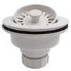 EADOT White Polymer Drain Kitchen Sink Drain Assembly with Removable