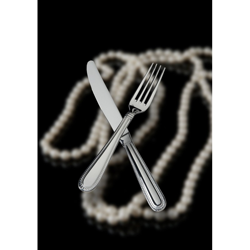 Fortessa Caviar 18/10 Stainless Steel Flatware Solid Handle Table Knife,