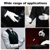 wilcractk Cotton Gloves White - 2 Pairs Lightweight Polyester Fabric