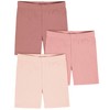 Gerber Baby Girls' Toddler 3-Pack Pull-On Bike Shorts, Pink