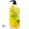 Tamsa Fruit Squeeze Body Wash Yuzu, 2 packs, 1.2L / 탐사 후르츠 스퀴즈 바디워시 유자, 2개, 1.2L