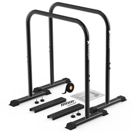 KAKICLAY 2026 Upgrade World's Best Strongest Premium Dip Bars with Adjustable Ultra-Stable Settings & Non-Slip Feet - USA Original Patent, USA Designed, USA Shipped, USA Warranty