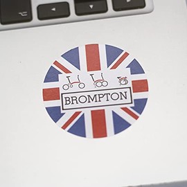 3 x Stickers Folding Bike 5x5cm Gift Decal Union Jack (3 Pack)