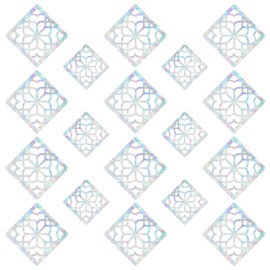 YBEATY 18 Pcs Window Decals for Birds Strikes Mandala Window Clings Anti-Collision Decals Reusable Rainbow Suncatcher Clings to Save Birds Non Adhesive Prismatic Vinyl Stickers