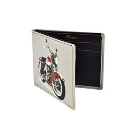 Golunski Retro Motorbike Real Leather Three Fold Gents Wallet - Style 7-542
