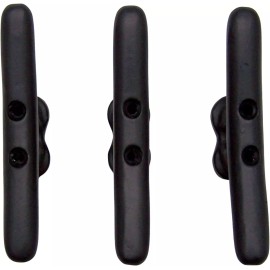 Wowser Rustic Weathered White Cast Iron Boat Cleat Wall Hooks, Home Décor, Set of 3