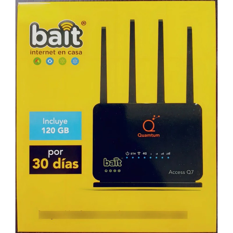 Internet En Casa Bait Quamtum 120,000 Mb por 30 Días