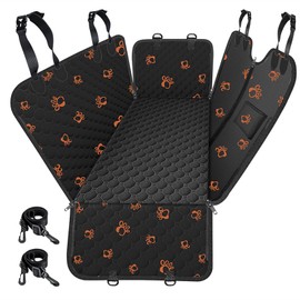 Mancro Dog Car Seat Cover for Back Seat, 2025 Upgraded 600D Heavy Duty Waterproof & Scratch-Resistant Dog Hammock for Car, Back Seat Pet Cover for Dogs with Sedan, and SUVs, Standard, Paw Prints