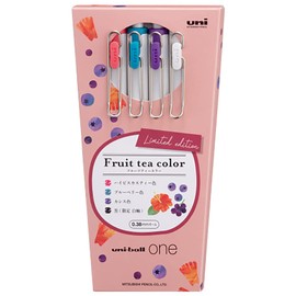 UMN-S-38 Ballpoint Pen Set Limited Uni-Ball One 0.01 inch (0.38 mm) [F Recharge] Fruit Tea Color Gel Ink