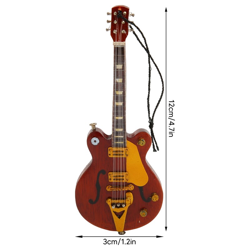 Miniature Electric Guitar Model Innovative Simulation Hand Crafted Wooden Guitar
