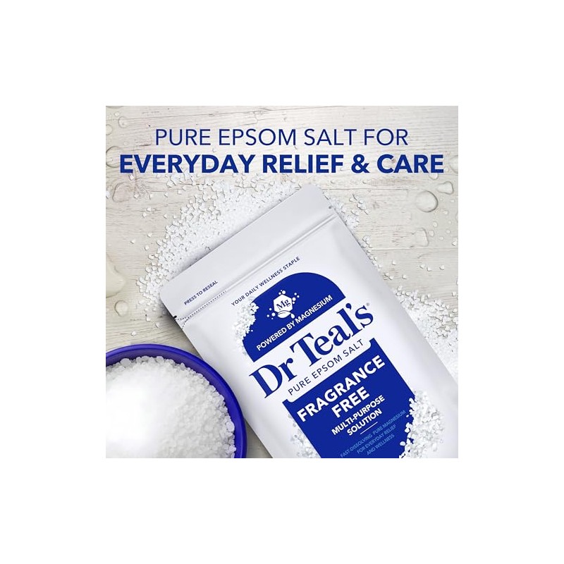 Dr Teals Unscented Epsom Salt, 1.8kg.