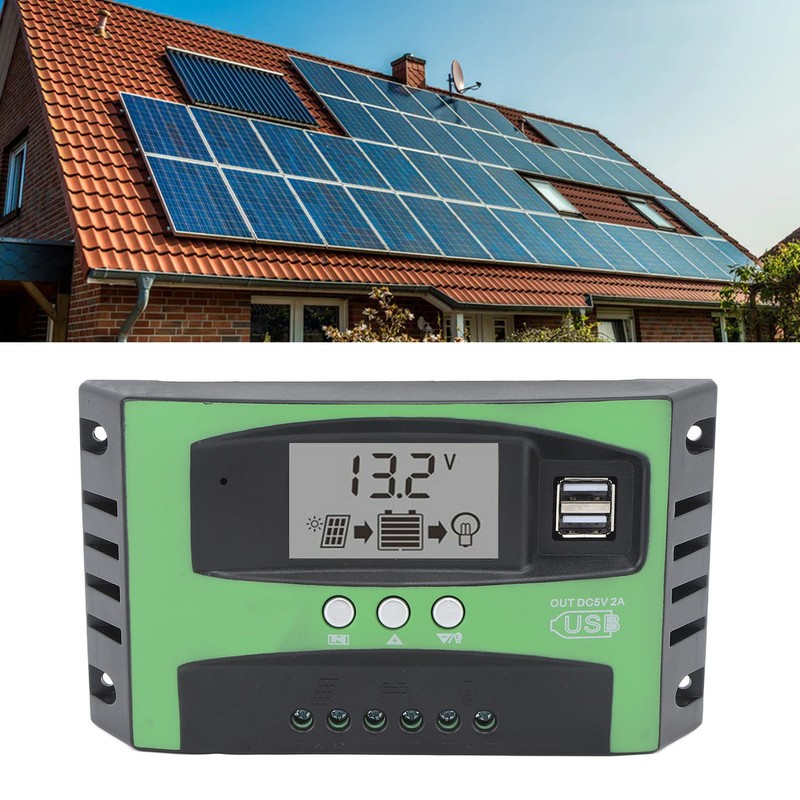 Solar Charge Controller with Dual USB Port 12V 24V MPPT