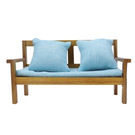 Dollhouse Couch 1:12 Miniature Size Fine Workmanship Canvass Texture Wooden Miniature Sofa