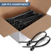 Shappy 200 Pcs Plastic Zip Tie with Screw Hole 7.5