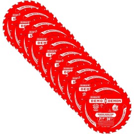 Diablo by Freud D0724DA-10 7-1/4" 24T 5/8" Demo Demon Saw Blade (10 per pack)