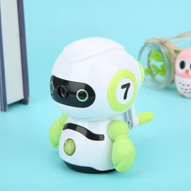 Pencil Sharpener Stationery ABS Planer Robot Hand Crank Robot Shape Plastic Cartoon Manual Office Stationery Drive Method Automated Pencil Sharpener