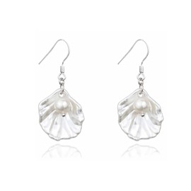 Shell Earrings for Women Starfish Shell Earrings Natural Seashell Dangle Earrings Summer Beach Vacation Outfits for Women Trendy Jewelry Gifts