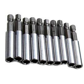 Precision 10 pcs Magnetic Bit Holders Set - Professional Screwdriver Bits 1/4" with Strong Magnet for Secure Grip