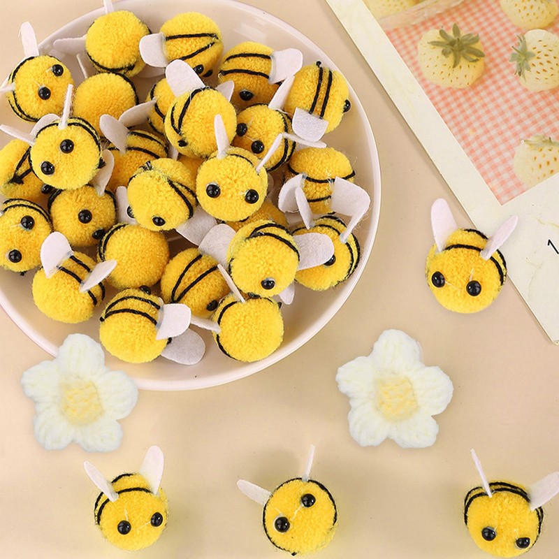 Thoquene Pack of 48 Bee Decorations, 36 Pieces Bee with