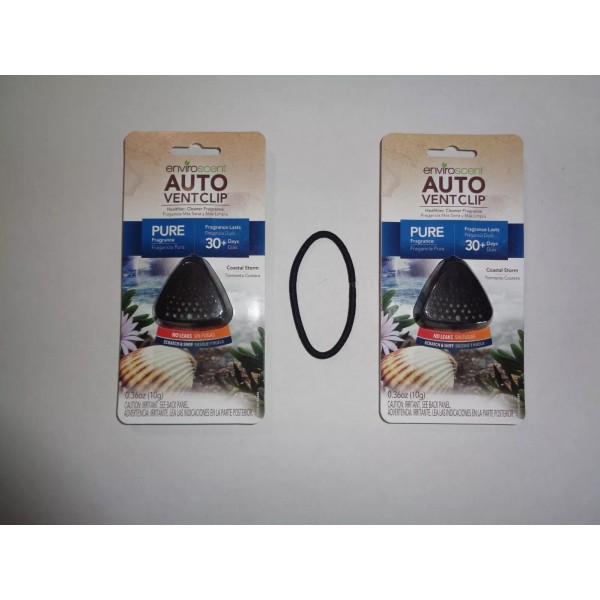 EnviroScent 2 EnviroScent Car Auto Vent Clip Natural Fragrance Coastal
