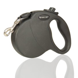 Retractable Dog Leash Hands-Free Adjustable Length 16ft with Safety Lock Durable Nylon Belt for Small Medium Large Dogs Easy Walk Training Portable Dog Leash Black L